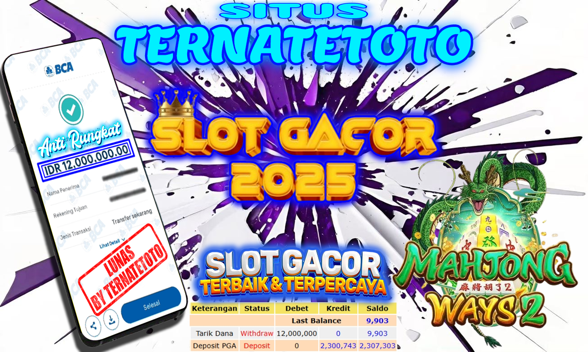 TERNATETOTO - JACKPOT SLOT MAHJONG WAYS 2, Rp.12,000,000
